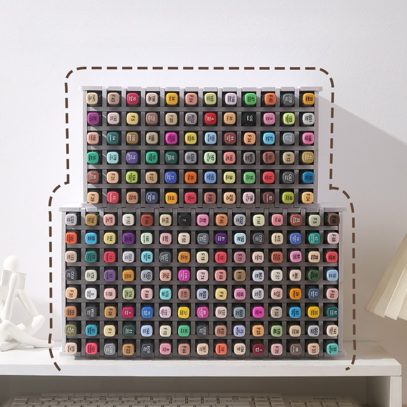 Wall Mounted Desk Fold - 마커 그리드 경사형 마커 보관 랙