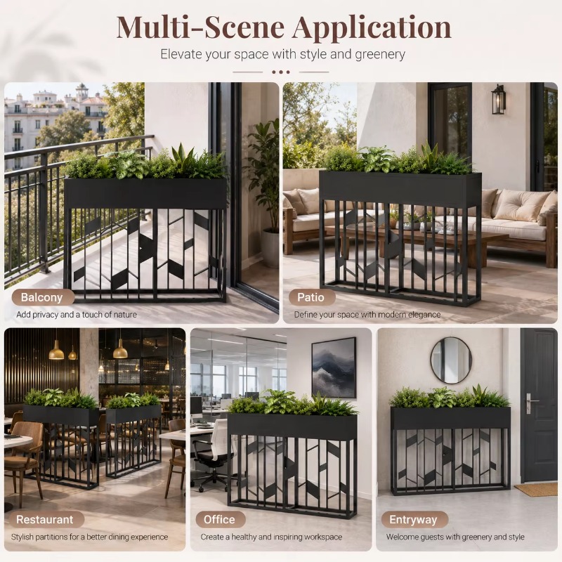 무광 블랙 메탈 화분 박스 80cm, 슬랫 패널 스크린 - Room Divider Bamboo 리뷰 및 가격