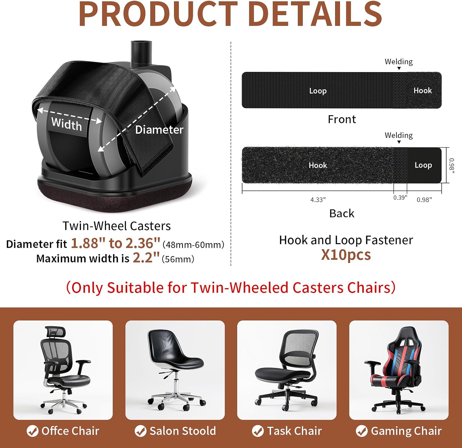 5PCS 의자 다리 보호대 사무실 의자 휠 컵 가구 휠 - Office Furniture Heaven 리뷰 및 가격