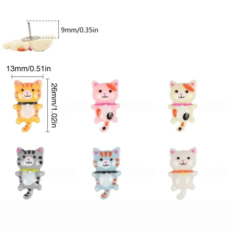 귀여운 레진 고양이 푸시핀 20개 세트, 장식용 동물  - Office Furniture Online 리뷰 및 가격