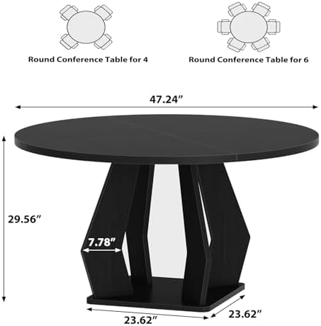 4~6인용 원형 회의 테이블, 두꺼운 테이블 상판과 나 - Conference Table Round 리뷰 및 가격