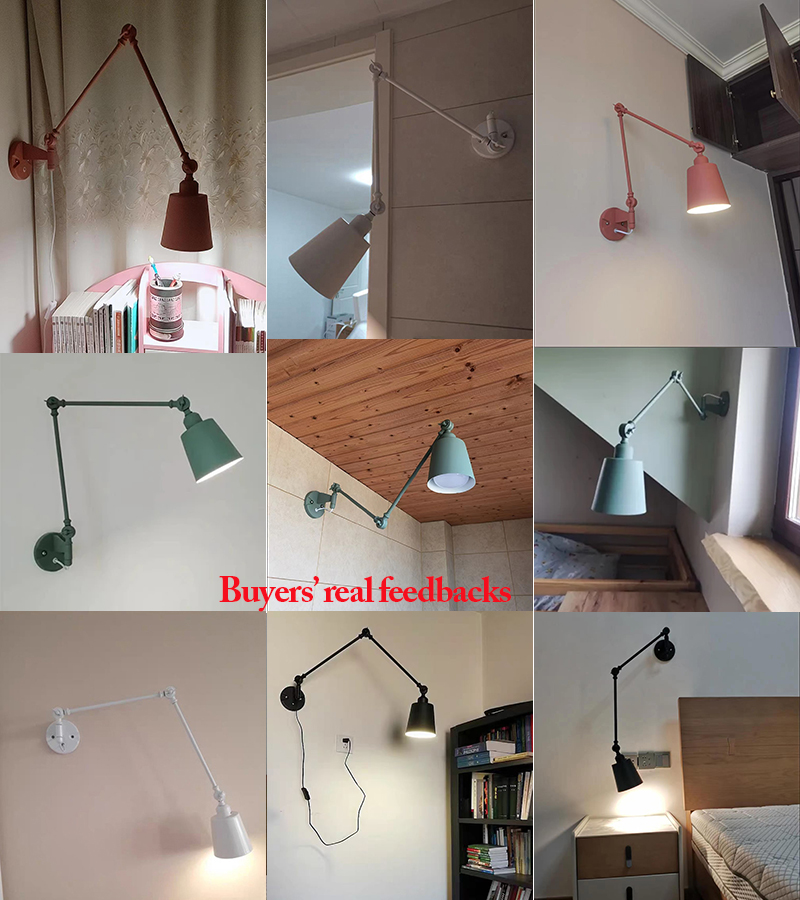 북유럽 컬러 접이식 텔레스코픽 로커 암 벽 램프 크리  - Wall Mounted Desk Fold 리뷰 및 가격