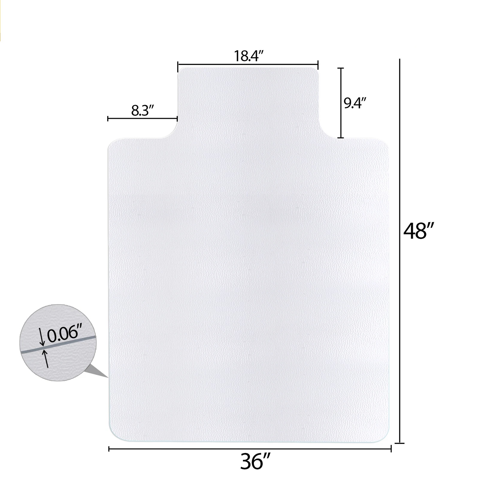 단단한 바닥용 의자 매트 48'' × 36'' PVC  - Chair Mat Hard Floor 리뷰 및 가격
