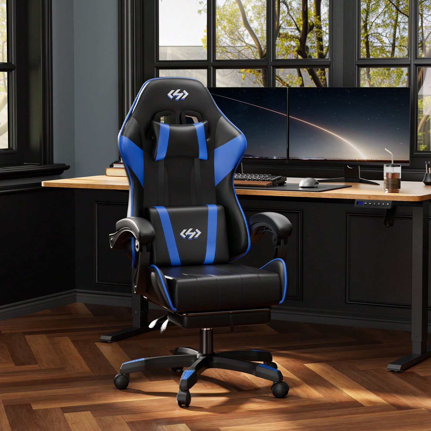 HLDIRECT 게이밍 의자, 요추 지지대 발 받침대  - Office Furniture Heaven 리뷰 및 가격