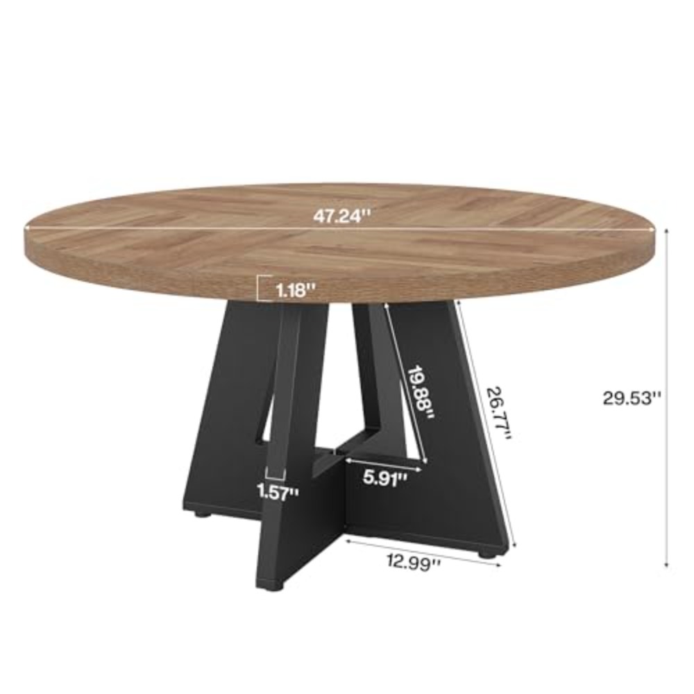 47인치 원형 회의 테이블(4~6인용), 두꺼운 테이블 - Conference Table Round 리뷰 및 가격