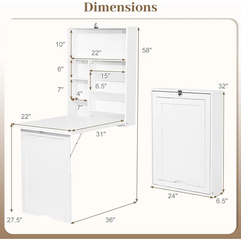 다기능 컴퓨터 책상 벽걸이 접이식 테이블 - Wall Mounted Desk Fold 리뷰 및 가격